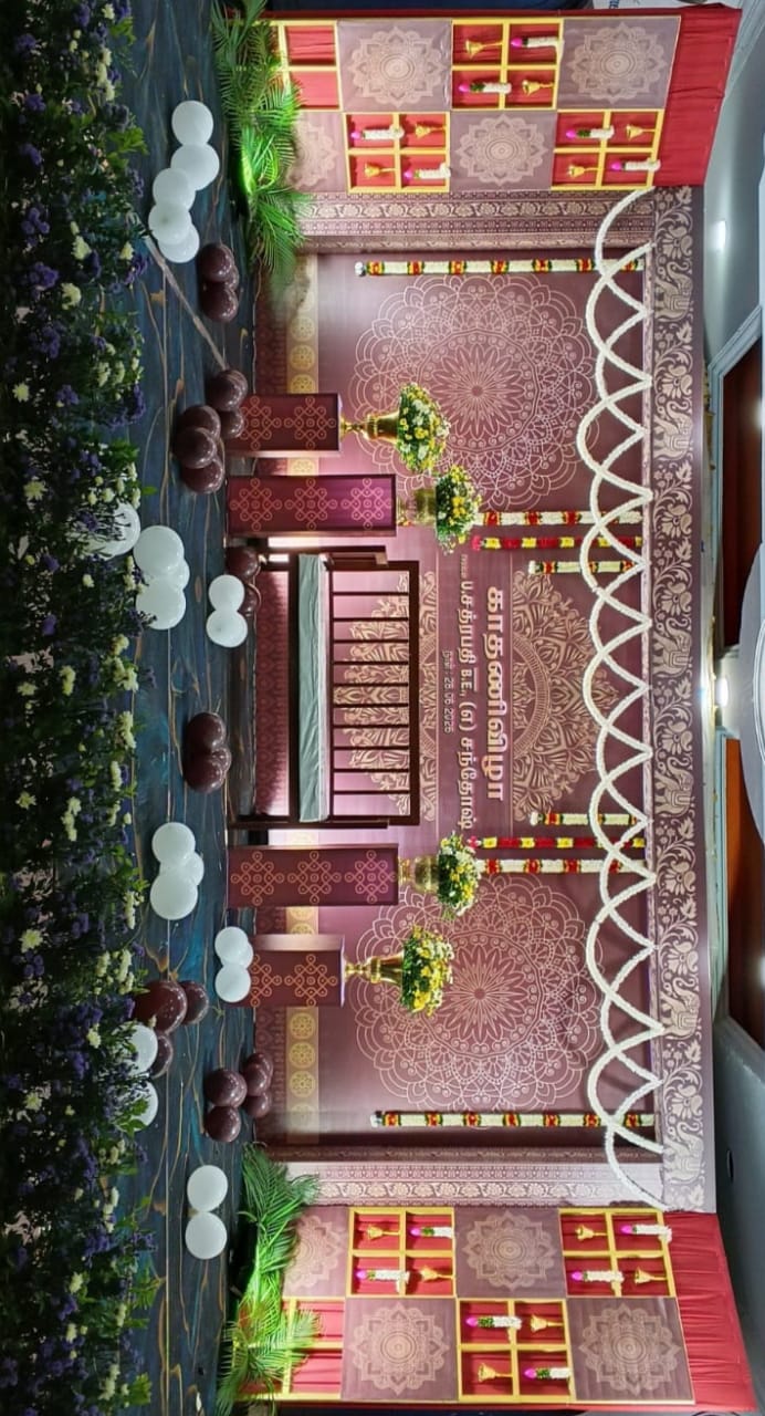 Vibrant wedding decorations in Thanjavur - RR Decoration Center