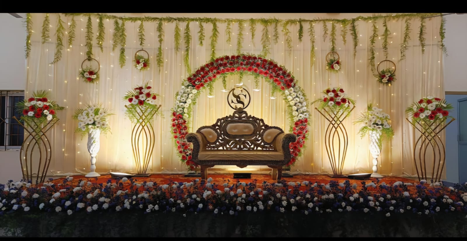 Muhurtham mandap floral setup - RR Decoration Center