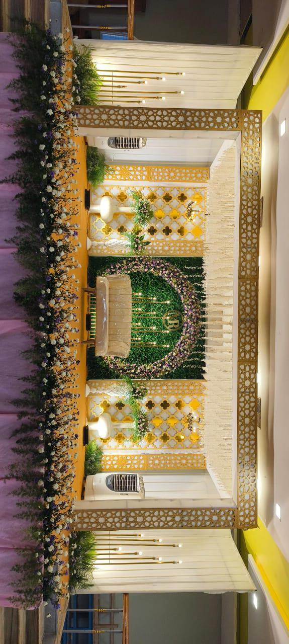 Reception stage background lights - RR Decoration Center
