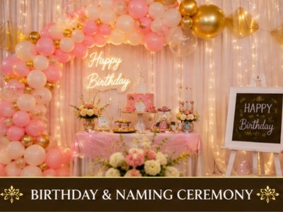 Birthday and naming ceremony decoration Thanjavur